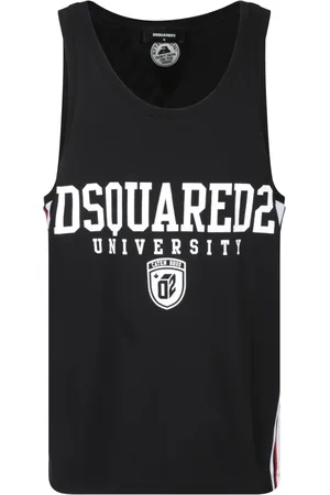 Dsquared2 Top, Herre, Sort, L, Bomuld, Ærmeløs tanktop atletisk stil