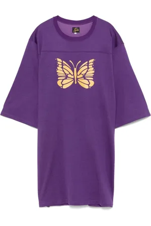 Pins & Needles Top, Herre, Lilla, M, Lilla Crew Neck T-shirt