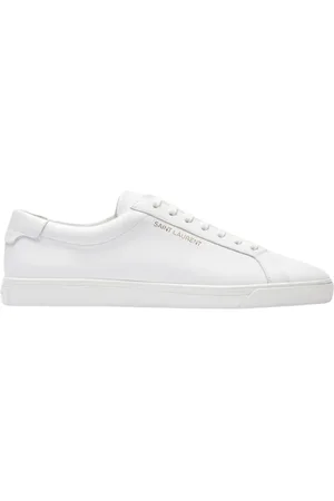 Saint Laurent Sko, Herre, Hvid, 41 EU, Hvide lave top sneakers 9030
