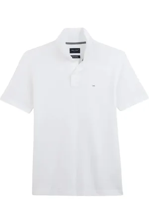 Eden Park Top, Herre, Hvid, S, Bomuld, Kortærmet Polo Skjorte Blå
