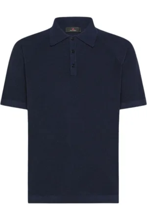Peuterey Top, Herre, Blå, L, Bomuld, Blå Herre Polo Skjorte med Logo