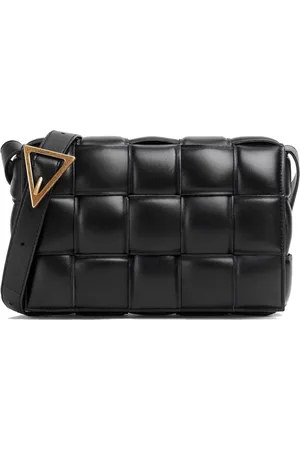 Bottega Veneta Taske, Dame, Sort, ONE SIZE, Uld, Sort Skuldertaske Polstret Kassette
