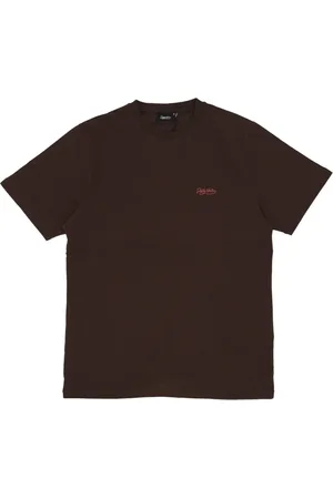 DOLLY NOIRE Top, Herre, Brun, L, Bomuld, Brun Kortærmet Choke T-shirt