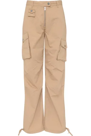 Ganni Bukser, Dame, Brun, 2XS, Bomuld, Bomuld Twill Cartouche Bukser