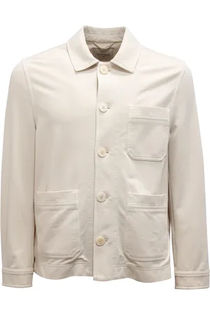 Circolo Jakke, Herre, Hvid, 2XS, Uld, Arbejdsjakke Skjorte Stil Is