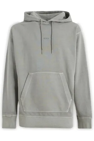 HUGO BOSS Sweathshirts & Hoodies, Herre, Grå, S, Uld, Grå Hættetrøje Stilfuld Komfort