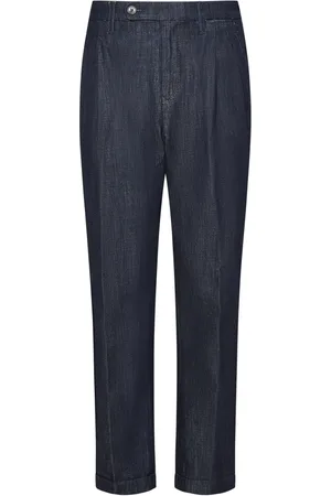 Incotex Jeans, Herre, Blå, W33, Bomuld, Slim-fit Indigo Blå Jeans