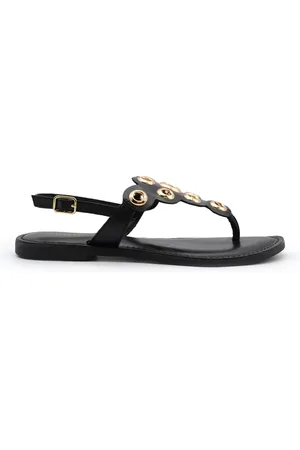 Gioseppo Sko, Dame, Sort, 36 EU, Læder, Sort læder studded sandaler