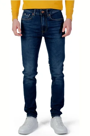 GAS Jeans, Herre, Blå, W29 L32, Bomuld, Blå Slidte Jeans Mænd