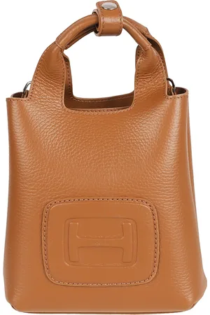 Hogan Taske, Dame, Brun, ONE SIZE, Mini Shopping Taske med præget design