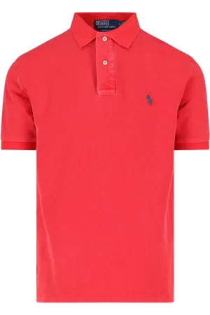 Ralph Lauren Top, Herre, Rød, L, Bomuld, Røde Polo T-shirts og Polos