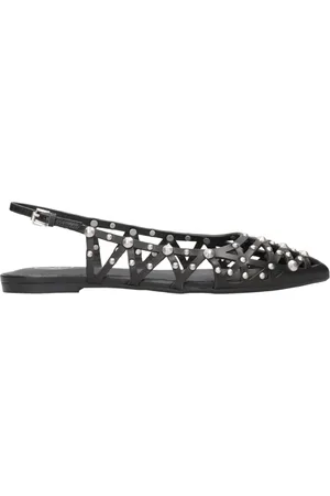 Ash Sko, Dame, Sort, 36 EU, Læder, Studded Læder Cut-Out Spidse Tå Sko