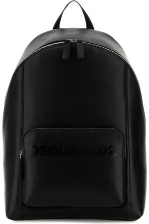 Dsquared2 Taske, Herre, Sort, ONE SIZE, Uld, Stilfuld sort læderrygsæk