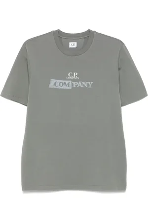 C.P. Company Top, Herre, Grå, L, Bomuld, Bomuld Jersey T-shirt Regular Fit