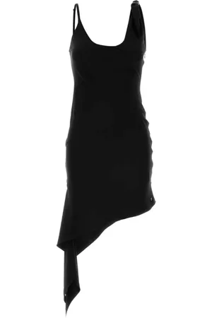 Courrèges Kjole, Dame, Sort, 2XS, Polyester, Sort Mini Kjole