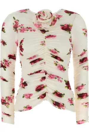 MAGDA BUTRYM Top, Dame, Flerfarvet, S, Uld, Trykt Cupro Top