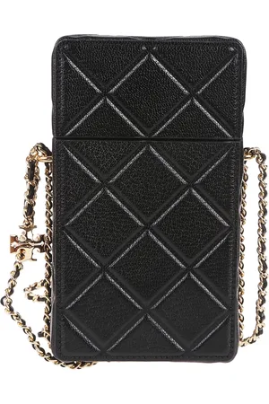 Tory Burch Tilbehør, Dame, Sort, ONE SIZE, Uld, Stilfuld Phone Crossbody Taske