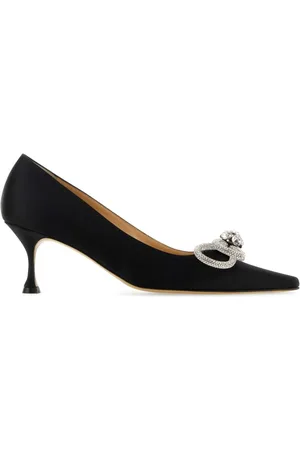 Mach & Mach Sko, Dame, Sort, 38 EU, Satin, Sorte satin pumps med 6,5 cm hæl