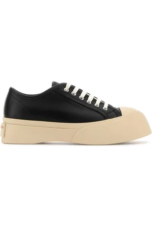 Marni Sko, Dame, Sort, 37 EU, Læder, Sort læder Pablo sneakers