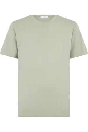 Boglioli Top, Herre, Grøn, 2XL, Bomuld, Tøjfarvet bomuld T-shirt