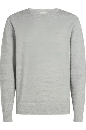 Calvin Klein Strik, Herre, Grå, M, Bomuld, Honeycomb Tekstur Sweater