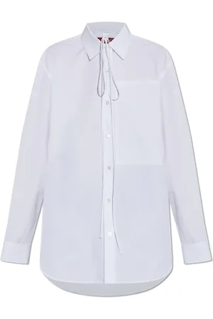 Gucci Bluser & Skjorter, Dame, Hvid, XL, Bomuld, Hvid Bomuldsskjorte Elegant Stil