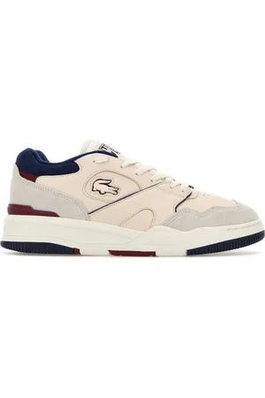 Lacoste Sko, Herre, , 43 EU, Læder, Ivory Lineshot Sneakers