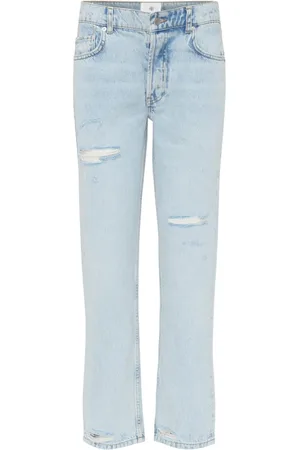 ANINE BING Jeans, Dame, Blå, W25, Bomuld, Slidte blå straight leg jeans