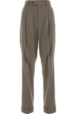 Sportmax Bukser, Dame, Brun, 4XS, Uld, Uld Ferito Cappuccino Bukser