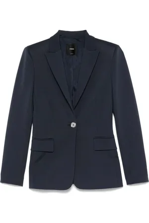 Pinko Jakke, Dame, Blå, L, Uld, Elegant Blu Outerwear Jakke