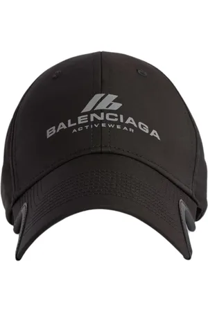 Balenciaga Tilbehør, Herre, Sort, M, Polyester, Sort Logo Broderet Activewear Hat