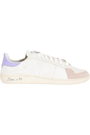 Patrizia Pepe Sko, Dame, Hvid, 40 EU, Læder, Lædersneakers med ruskindsdetaljer