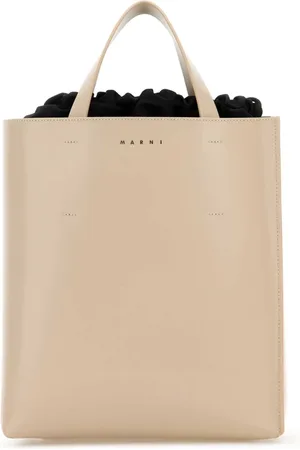 Marni Taske, Dame, , ONE SIZE, Læder, Ivory Læder Lille Håndtaske