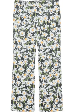Max Mara Bukser, Dame, Flerfarvet, M, Bomuld, Blomstret Print Flare Bukser