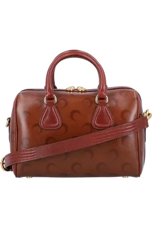 Marine Serre Taske, Dame, Brun, ONE SIZE, Læder, Månestrejke Crossbody Taske Lys Brun