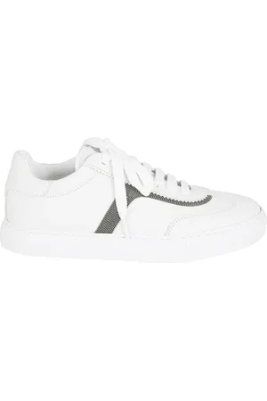 Brunello Cucinelli Sko, Dame, Hvid, 40 EU, Læder, Hvide Sneakers Scarpe