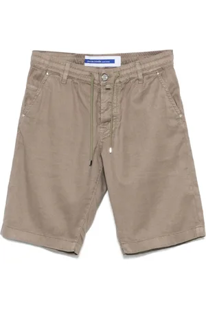 Jacob Cohen Shorts, Herre, Grøn, W32, Grøn Elastisk Snøret Taljeshorts