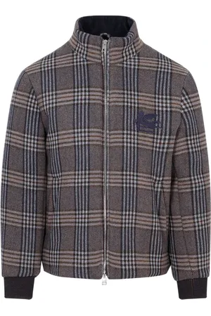 Etro Jakke, Herre, Flerfarvet, M, Uld, Blåternet Jakke Aw23