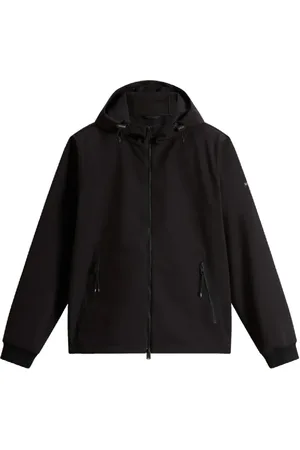Woolrich Jakke, Herre, Sort, S, Uld, Soft Shell Fullzip Hoodie til Mænd