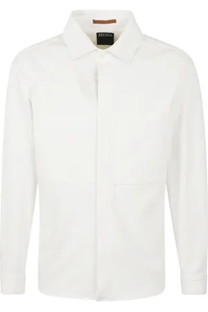 Ermenegildo Zegna Skjorte, Herre, Hvid, 2XL, Bomuld, Klassisk Hvid Bomuldsskjorte