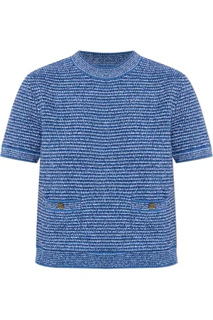 Gucci Top, Dame, Blå, M, Bomuld, Elegant Dame Skjorte