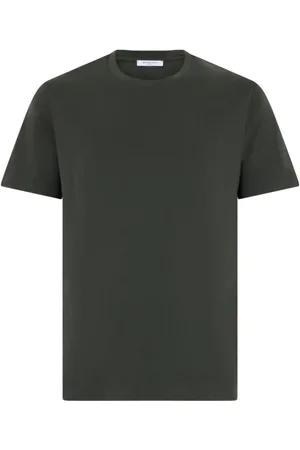 Boglioli Top, Herre, Grøn, XL, Bomuld, Tøjfarvet bomuld T-shirt