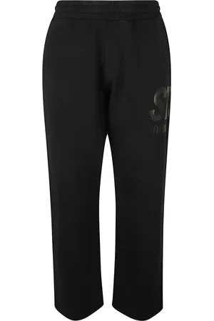 Golden Goose Bukser, Herre, Sort, M, Bomuld, Sorte joggingbukser med logoprint
