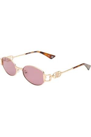 Le Specs Tilbehør, unisex, Gul, M, Oval Forbidden Solbriller Bright Gold