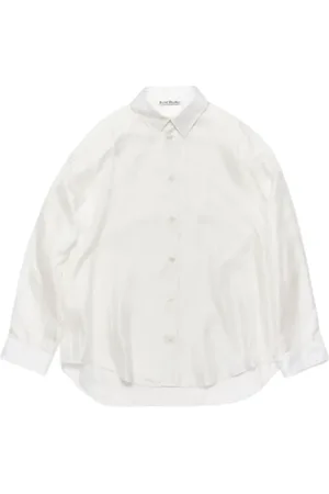 Acne Studios Skjorte, Herre, Hvid, L, Bomuld, Stribet knap-op skjorte