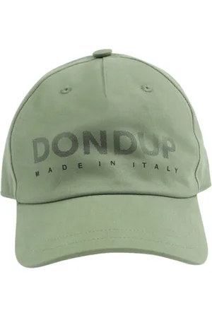 Dondup Tilbehør, Herre, Grøn, ONE SIZE, Bomuld, Grøn Baseballkasket med Logoprint