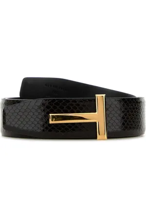 Tom Ford Tilbehør, Herre, Brun, 90 CM, Læder, Mørkebrun Vendbar Læderbælte