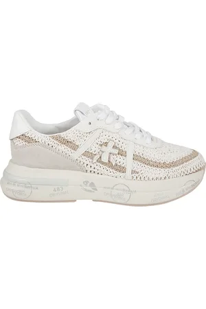 Premiata Sko, Dame, Hvid, 38 EU, Casual Sneakers til Kvinder