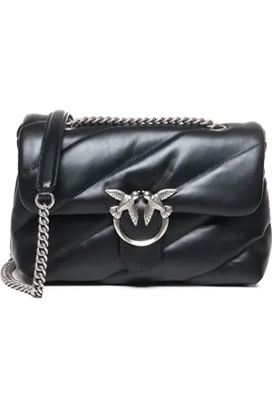 Pinko Taske, Dame, Sort, ONE SIZE, Læder, Sort Love Bag Puff Quiltet Læder