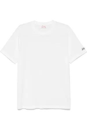 MC2 SAINT BARTH Top, Herre, Hvid, M, Sort T-shirt med korte ærmer